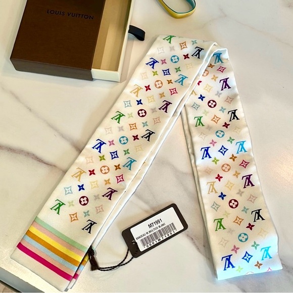 NWT 🌹Ltd Edition Louis Vuitton SILK Takashi Murakami Bandeau Twilly - Picture 4 of 12